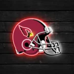 Arizona Cardinals Neon Sign Nfl Football Helmet Acrylic Led 1