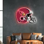 Arizona Cardinals Neon Sign Nfl Football Helmet Acrylic Led 1