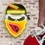 Arizona Cardinals Neon Sign Skull 1