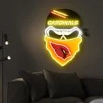 Arizona Cardinals Neon Sign Skull 1
