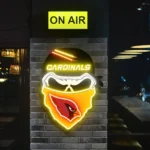 Arizona Cardinals Neon Sign Skull 1