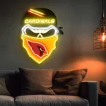 Arizona Cardinals Neon Sign Skull 1