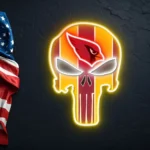 Arizona Cardinals Neon Sign The Punisher 1
