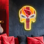 Arizona Cardinals Neon Sign The Punisher 1