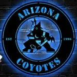 Arizona Coyotes Metal Sign Coyote Team Crest 1