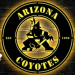 Arizona Coyotes Metal Sign Coyote Team Crest 1