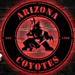 Arizona Coyotes Metal Sign Coyote Team Crest 1