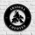 Arizona Coyotes Metal Sign Coyote Team Crest 1