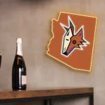 Arizona Coyotes Neon Sign Arizona State Map 1