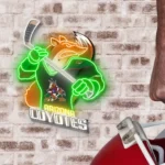 Arizona Coyotes Neon Sign Mascot Acrylic 1
