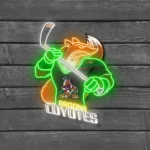 Arizona Coyotes Neon Sign Mascot Acrylic 1