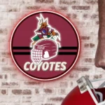 Arizona Coyotes Neon Sign Nhl Helmet Acrylic 1