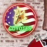 Arizona Coyotes Neon Sign Us Flag Acrylic 1