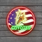 Arizona Coyotes Neon Sign Us Flag Acrylic 1