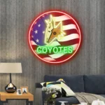 Arizona Coyotes Neon Sign Us Flag Acrylic 1