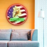 Arizona Coyotes Neon Sign Us Flag Acrylic 1