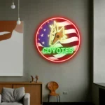 Arizona Coyotes Neon Sign Us Flag Acrylic 1