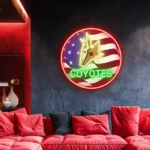 Arizona Coyotes Neon Sign Us Flag Acrylic 1