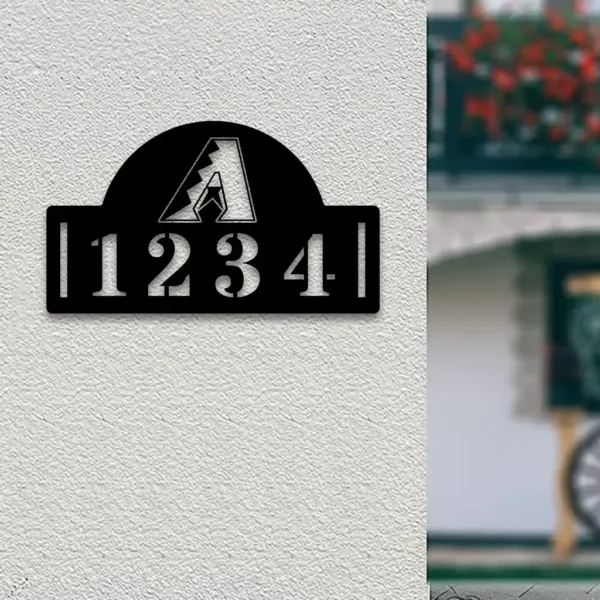 Arizona Diamondbacks Metal Sign Mlb Metal House Number Sign 1