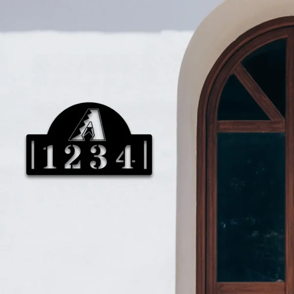 Arizona Diamondbacks Metal Sign Mlb Metal House Number Sign 2