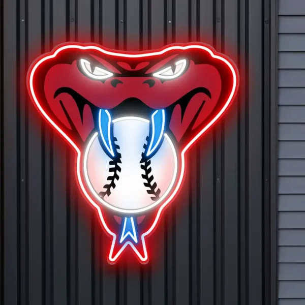 Arizona Diamondbacks Neon Sign Cobra Ball Icon 1