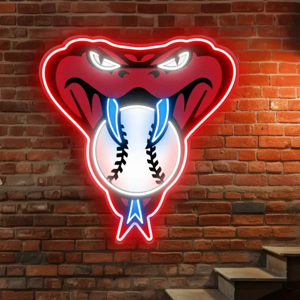 Arizona Diamondbacks Neon Sign Cobra Ball Icon 2