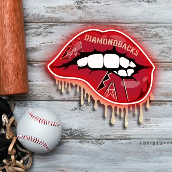 Arizona Diamondbacks Neon Sign Dripping Lips 1