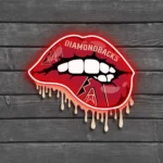 Arizona Diamondbacks Neon Sign Dripping Lips 1