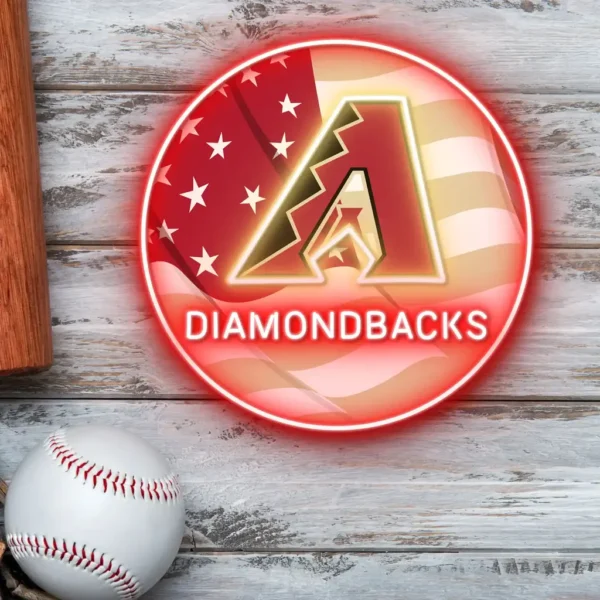 Arizona Diamondbacks Neon Sign Us Flag Acrylic 1