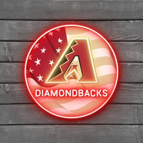 Arizona Diamondbacks Neon Sign Us Flag Acrylic 2