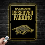 Arkansas Razorbacks Metal Sign Reserved Parking 1