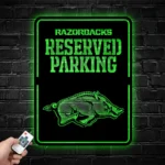 Arkansas Razorbacks Metal Sign Reserved Parking 1