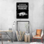 Arkansas Razorbacks Metal Sign Reserved Parking 1