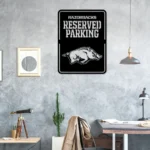 Arkansas Razorbacks Metal Sign Reserved Parking 1