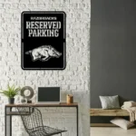 Arkansas Razorbacks Metal Sign Reserved Parking 1