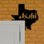 Asahi Metal Sign Texas State Map 1
