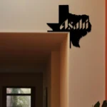 Asahi Metal Sign Texas State Map 1