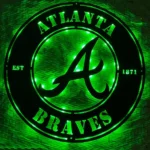 Atlanta Braves Metal Sign Stylized A 1