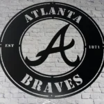 Atlanta Braves Metal Sign Stylized A 1