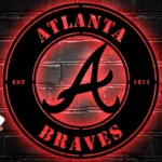 Atlanta Braves Metal Sign Stylized A 1