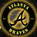Atlanta Braves Metal Sign Stylized A 1