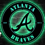 Atlanta Braves Metal Sign Stylized A 1