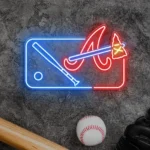 Atlanta Braves Neon Sign Mlb Logo 1