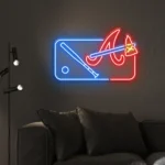 Atlanta Braves Neon Sign Mlb Logo 1