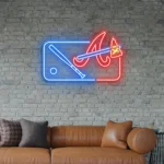 Atlanta Braves Neon Sign Mlb Logo 1