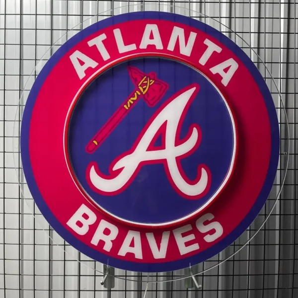 Atlanta Braves Neon Sign Tomahawk A Emblem 2