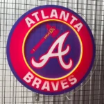 Atlanta Braves Neon Sign Tomahawk A Emblem 1