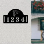 Atlanta Falcons Metal Sign Nfl Metal House Number Sign 1