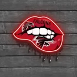 Atlanta Falcons Neon Sign Dripping Lips 1