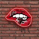 Atlanta Falcons Neon Sign Dripping Lips 1
